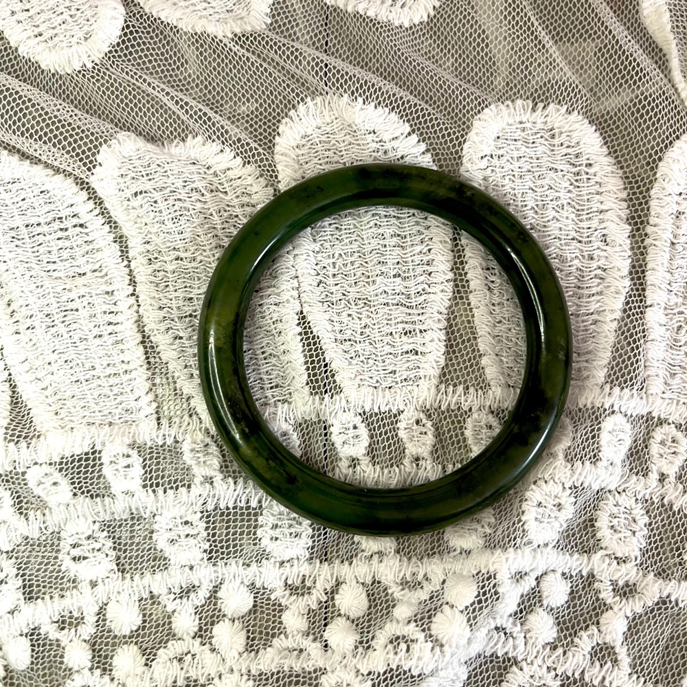 Vintage Jade Bangle Bracelet. Very old.